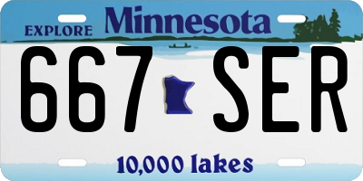 MN license plate 667SER