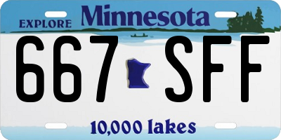 MN license plate 667SFF