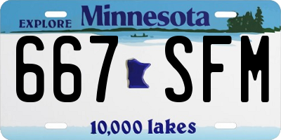 MN license plate 667SFM