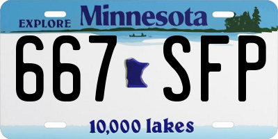 MN license plate 667SFP