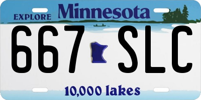 MN license plate 667SLC