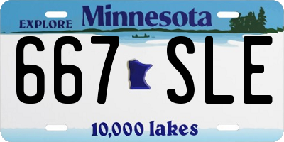 MN license plate 667SLE