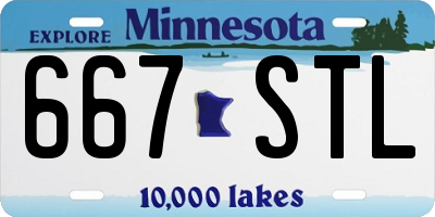 MN license plate 667STL