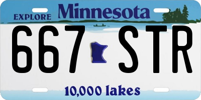 MN license plate 667STR