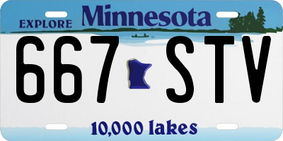 MN license plate 667STV