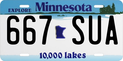 MN license plate 667SUA