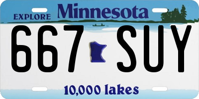 MN license plate 667SUY