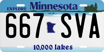 MN license plate 667SVA