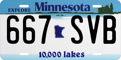 MN license plate 667SVB