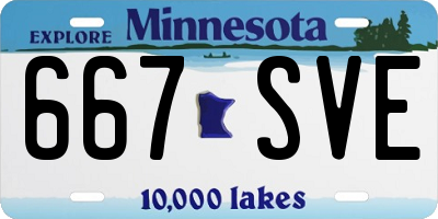 MN license plate 667SVE