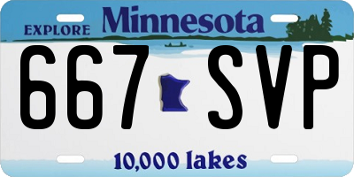 MN license plate 667SVP