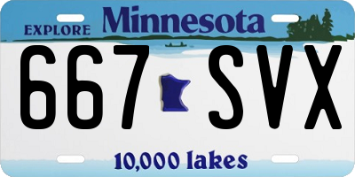 MN license plate 667SVX