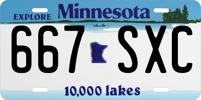 MN license plate 667SXC