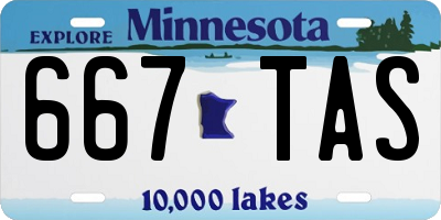 MN license plate 667TAS