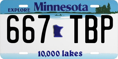 MN license plate 667TBP