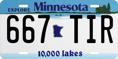 MN license plate 667TIR