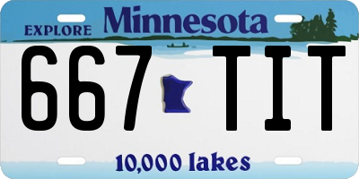 MN license plate 667TIT
