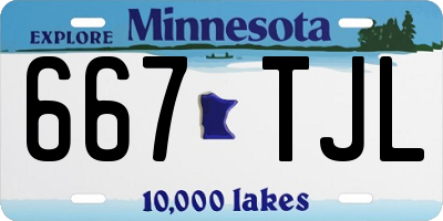 MN license plate 667TJL
