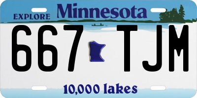 MN license plate 667TJM