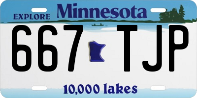 MN license plate 667TJP
