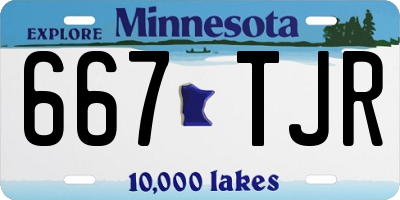 MN license plate 667TJR