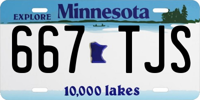 MN license plate 667TJS