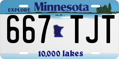 MN license plate 667TJT