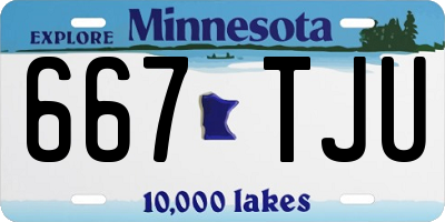 MN license plate 667TJU