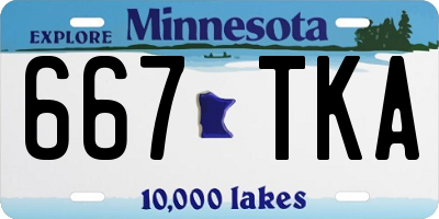MN license plate 667TKA