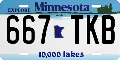MN license plate 667TKB
