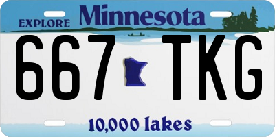 MN license plate 667TKG