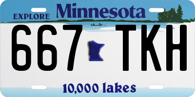 MN license plate 667TKH