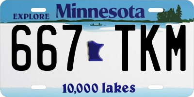 MN license plate 667TKM