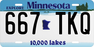 MN license plate 667TKQ