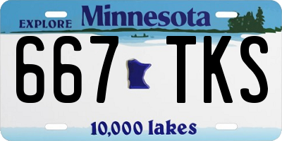 MN license plate 667TKS
