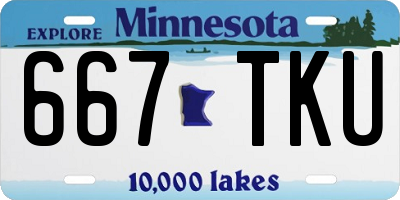 MN license plate 667TKU