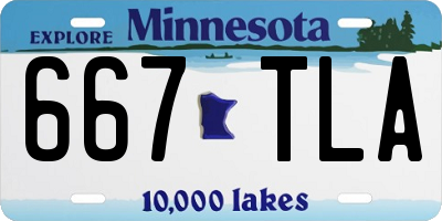 MN license plate 667TLA