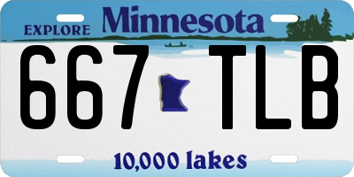 MN license plate 667TLB