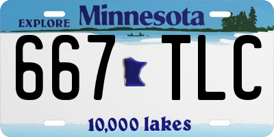 MN license plate 667TLC