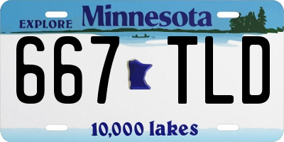 MN license plate 667TLD