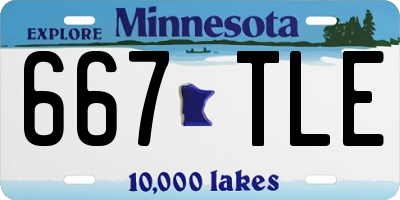 MN license plate 667TLE