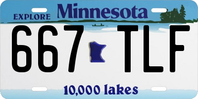 MN license plate 667TLF