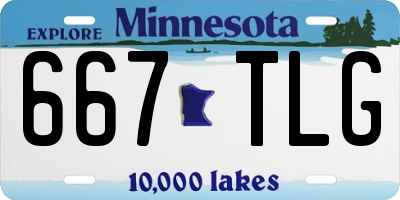 MN license plate 667TLG
