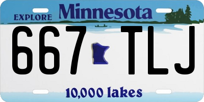 MN license plate 667TLJ