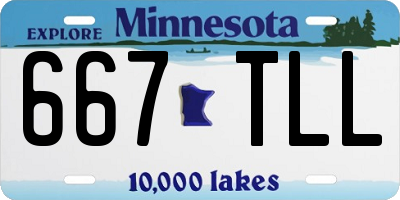 MN license plate 667TLL