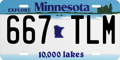 MN license plate 667TLM