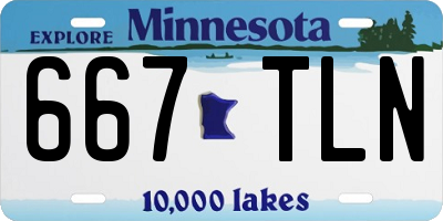 MN license plate 667TLN