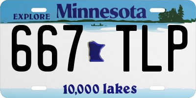 MN license plate 667TLP