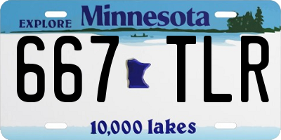 MN license plate 667TLR
