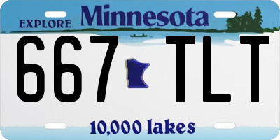 MN license plate 667TLT
